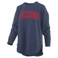 thumbnail image 2 of Women's Pressbox  Navy Arizona Wildcats Melange Poncho Vintage Fleece Long Sleeve Pullover Sweatshirt, 2 of 3