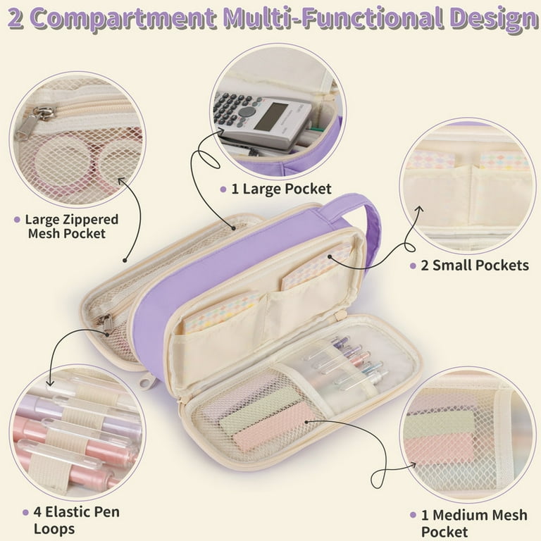 Cherry PU Cute Pencil Case School Stationery Storage Bag Leather