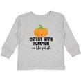thumbnail image 3 of Inktastic Cutest Little Pumpkin in the Patch Halloween Boys or Girls Long Sleeve Toddler T-Shirt, 3 of 5