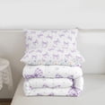 thumbnail image 5 of Erosebridal Dreamy Princess Bowknot Twin Comforter Sets,Purple Cute Bowtie Cute Stars Bedding Set For Bowknot Lovers, Reversible 2 Pieces, 5 of 7