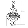 thumbnail image 5 of SOI Iron Wall Candle Sconce Holder Set of 2 Hanging Wall Mounted Pillar Candle Sconces Holder, Wall Sconces Decor for Bedroom Dining Room (Black), 5 of 6
