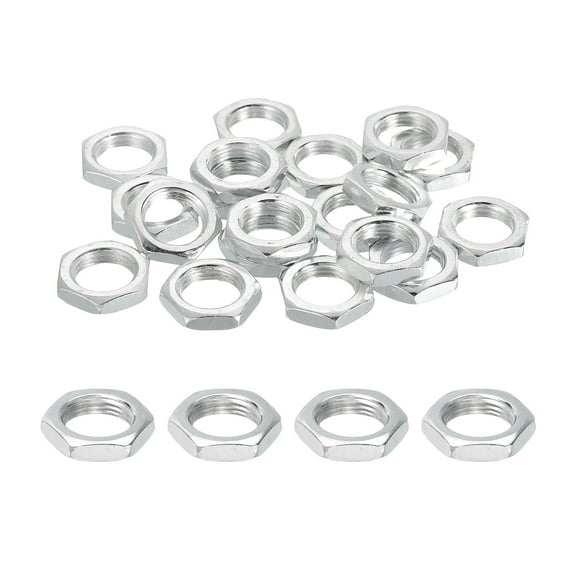Uxcell M12x1x4mm Steel Hex Nuts, 25Pcs Metal Screw Nuts Fasteners, 17mm Width