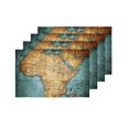 thumbnail image 4 of MKHERT Vintage Map Africa Placemats Table Mats for Dining Room Kitchen Table Decoration 12x18 inch,Set of 4, 4 of 4