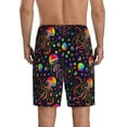 thumbnail image 3 of Easygdp Rainbow Jellyfishes Men's Short Pajama Pants, Sleep Shorts, Household Pants, Casual Pants with Pockets - X-Large, 3 of 9