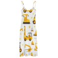 thumbnail image 4 of Excavator Construction Vehicle Truck Fine Art Sleeveless Dress Summer Dress Woman 2025, 4 of 6