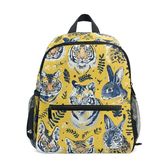 ALAZA Cute Animals Tiger Rabbit School Backpack Small Bookbag Mini Bags