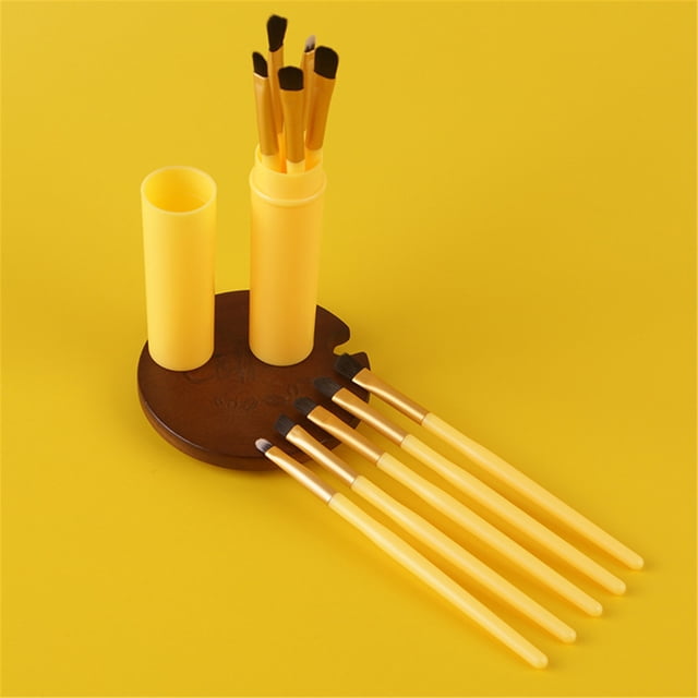 EGNMCR Eyeshadow Makeup Eye Eyeshadow Brush Brushes Cosmetic Set+Round Tube 5Pcs Makeup brush