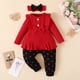 thumbnail image 4 of Odeerbi 0-2 Años Niñas San Valentín Conjuntos Rib Knit Ruffle Manga Larga Tops Pantalones Dos-Juego de Dos Piezas, 4 of 9