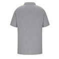 thumbnail image 4 of Fnooota Mens Polo Shirts with Collar, Casual 2025 Zipper Short Sleeve Summer Shirts Gray Size 3XL, 4 of 8