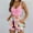 Pink 1, variant on (clearance Sale)MSJUHEG Two Piece Sets Tank Tops Shorts for Women Set Shorts Set Sleeveless Vest Top Suit Shorts Two Set Floral Print Basic Tank Top & Shorts Set with Belt Lounge Sets Pink 2 M