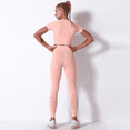 thumbnail image 4 of Traje deportivo de yoga sin costuras para mujer, pantalones de yoga de verano para mujer, pantalones de fitness, 4 of 6