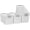 White, variant on 4 Pack Slim Plastic Storage Basket with Handles, Rectangular Storage Bins for Shelves,Narrow Organizer box for Organizing, Kitchen,,Office (Blue, Small)