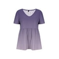 thumbnail image 5 of yillto Womens Blouse Summer Short Sleeve Tops V Neck Casual Tunic Shirt Flowy Loose Pleated Shirts, 5 of 5