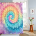 thumbnail image 4 of Shower Curtains for Bathroom, Colorful Tie Dye Waterproof Fabric Shower Curtain, Rainbow Ombre Abstract Pattern Art Decorative Bathroom Curtain for Bathtub, 36"x72", No Hooks Included, 4 of 9