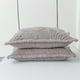 thumbnail image 4 of Par de fundas de almohada de terciopelo de doble cara | Modelo Caramelo | Terciopelo de leche acolchado espesado | Spandex de nailon suave y cálido | 2 Piezas | 74x48cm | Blanco Rosa Gris Verde, 4 of 6