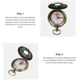 thumbnail image 4 of Reloj Bolsillo Retro Con Tapa Hueca Bronce Metal para Exteriores, 4 of 6