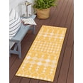 thumbnail image 2 of Unique Loom Outdoor Trellis Collection Area Rug - Traliccio (2' 7" x 10' Runner Yellow/Ivory), 2 of 9