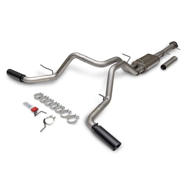 Flowmaster Kit de Système d'Échappement 717987 FlowFX Cat-Back; 409S Acier Inoxydable; avec Silencieux; Diamètre de Tuyau de 4 Pouces; Échappement Simple avec Double Sortie; Sortie Latérale Double