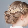 thumbnail image 1 of Clip de Peines Salvador Accesorios para el cabello Horquillas para el cabello Adornos para el cabello Joyas Peine para el cabello de boda Clip Dorado, 1 of 10