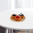thumbnail image 4 of Luxshiny Round Serving Tray Dessert Salad Plate Brown Natural Wood for Kitchen Use 1Set, 4 of 6