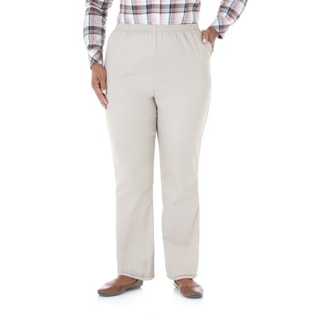 Women's Plus-Size Pull-On Pants, Available in Regular and Petite Lengths