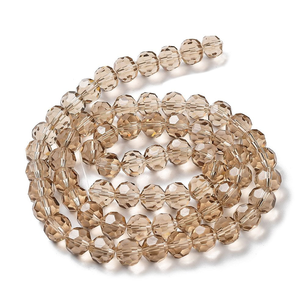 10strands Transparent Glass Bead Strands Imitate Austrian Faceted(32 Facets) Round Moccasin 10mm Hole: 1mm about 65~68pcs/strand 58~62cm