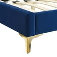 thumbnail image 6 of Platform Bed Frame, Queen Size, Velvet, Blue Navy, Modern Contemporary Urban Design, Bedroom Master Guest Suite, 6 of 10
