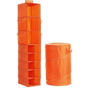 Pop-up Hamper and 13 Shelf Organizer, Orange
