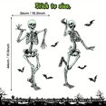 thumbnail image 4 of Halloween Glow in the Dark Skeleton Wall Stickers Set, Contemporary Style Plastic Decor with Luminous Bats, 1 Set Non-Toxic Halloween Party Decor Skeleton Decals, Removable and Reusable Window Clings, 4 of 5