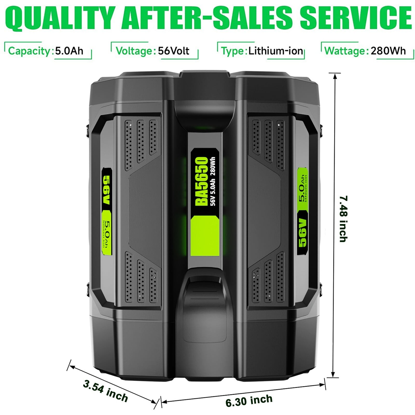 For EGO Power+ 56V BA2800T 5 Ah Lithium Ion Battery BA4200 BA2800T 56V LB4800