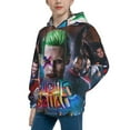 thumbnail image 2 of Harley Quinn Joker Film Youth Sweatshirt Hoodies Pullover 3D Print Novelty Hooded Hoody Clothes For Boys Girls Teen Clothing, 2 of 7