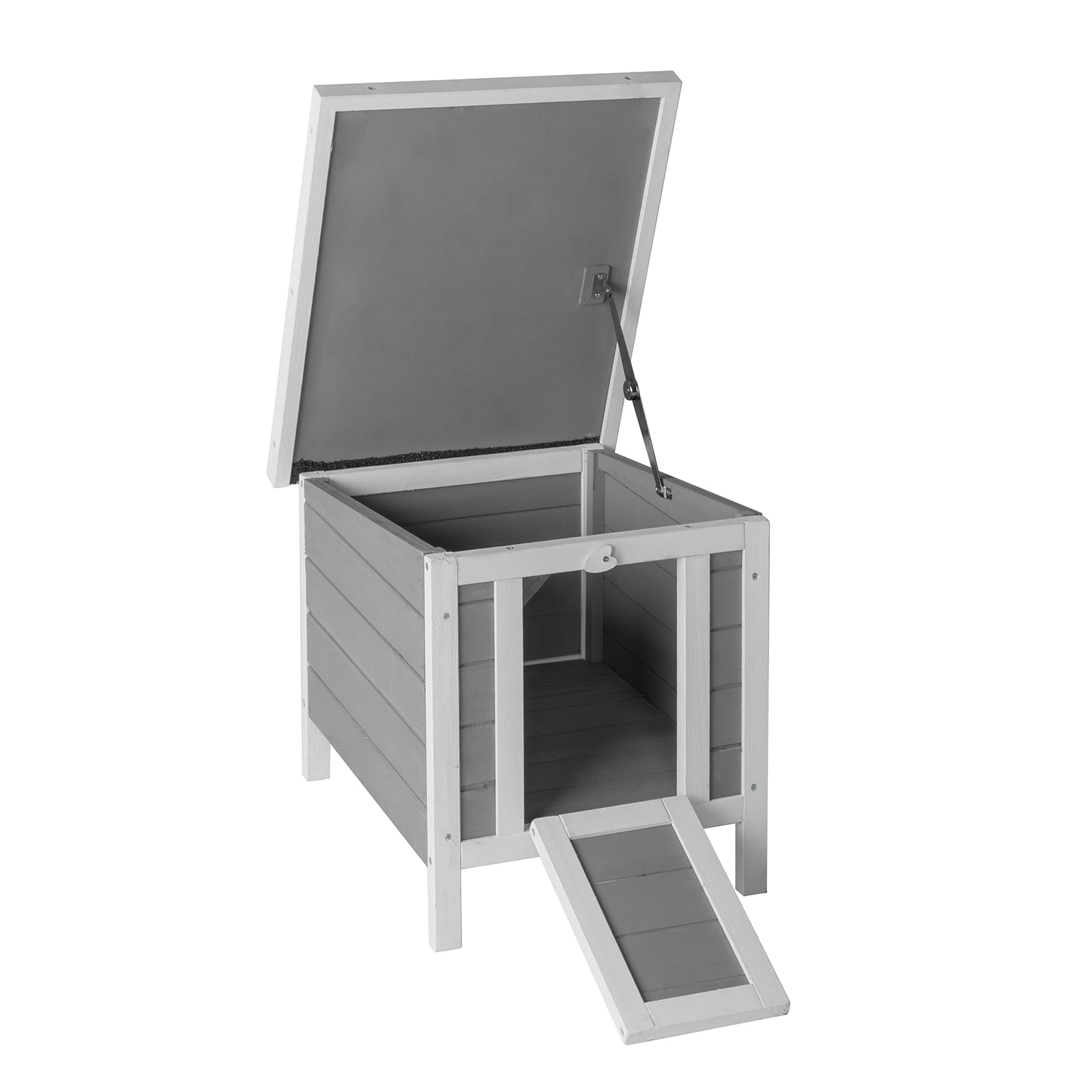 Zimtown 20" Small Chicken Coop Bunny Hutch Cat House Small Animal Poultry Cage Gray