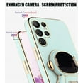 thumbnail image 4 of Compatible with Samsung Galaxy S23 Ultra Case Silicone TPU Plating, Samsung S23 Ultra Phone Case Cute Astronaut Pattern Cover with Stand for Women Girls (Green), 4 of 14