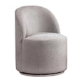 thumbnail image 2 of Ager Side Dining Swivel Chair-Curved Barrel Style-Gray Boucle Chenille, 2 of 10