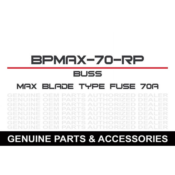 Bussmann (Bp/Max-70-Rp) Max 70 Amp Blade Fuse