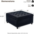 thumbnail image 2 of Square Storage Ottoman W/Corduroy fabric Versatile Coffee Table( 30",Black), 2 of 9