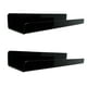 thumbnail image 3 of 2 estantes flotantes de acrílico para pared, estantes de exhibición para pared, estanterías de pared para libros. Negro, 3 of 8