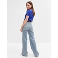 thumbnail image 2 of Jeans GAP tiro alto pierna ancha lavado claro largo 28, 2 of 4