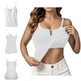 thumbnail image 4 of AherBiu Womens Tank Tops with Built in Bra Stretch Keyhole Square Neck Basic Layer Top Tees Shirt Camisole Pajamas Tanks, 4 of 7