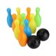 thumbnail image 2 of Juego de bolas de bolos de colores, juguetes deportivos para bebés, juego de juguetes para niños, 10 pines y 2 bolas (17 CM), 2 of 11