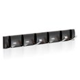 thumbnail image 3 of Colgador de puerta plegable con 6 ganchos, gancho de almacenamiento reutilizable sin perforaciones, soporte para albornoz de toalla de baño para Almacenamiento y organización del hogar Negro Plata Billuyoard HA063591-05B, 3 of 6