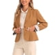 thumbnail image 4 of Saco de Blazer de Oficina Chic Inspire para Mujeres con Contraste y Un Botón XL Marrón, 4 of 6