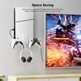 thumbnail image 3 of LAICAIW PS5 Slim Wall Mount Bracket Storage Rack - for PS5 Slim Console Display Stand Controller Charging Cradle, Headset Holder Hanging Bracket Organizer, 3 of 7