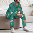 thumbnail image 7 of Naloa Hens And Rooster Men’s Pajamas Set - Long Sleeve Button Down Sleep Shirt and Pajama Bottoms Sleepwear Set-XX-Large, 7 of 7