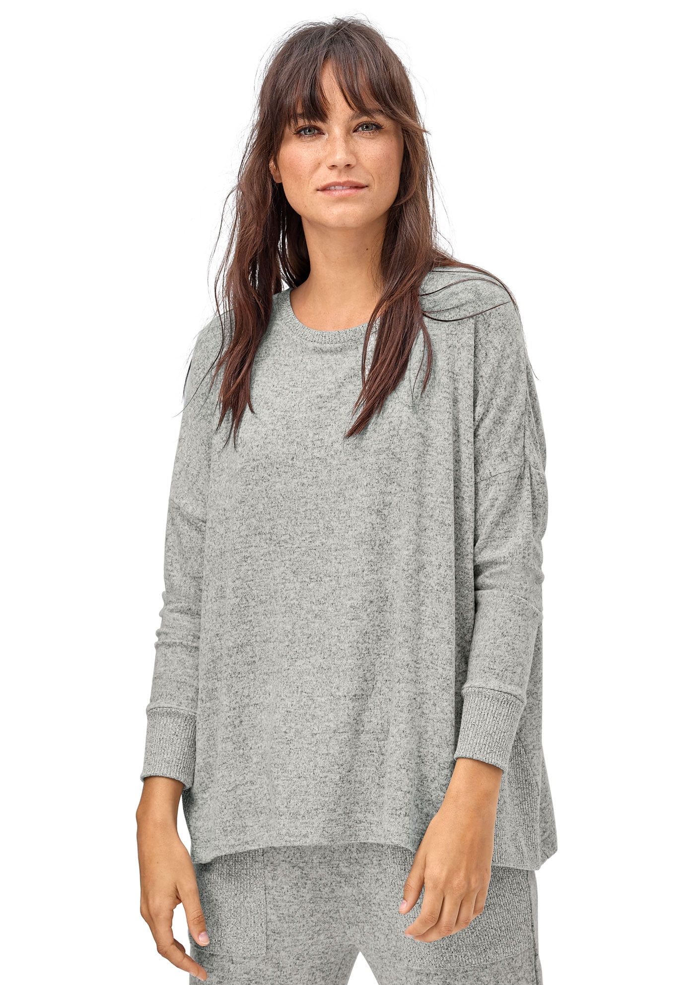 Ellos Ellos Women's Plus Size Knit Lounge Top Sweatshirt Walmart