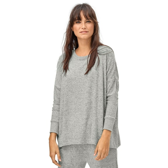 ellos Plus Size Marled Boxy Lounge Top