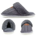 thumbnail image 4 of NineCiFun Women's Scuff Slippers Comfy Memory Foam Slippers Moccasin Style House Shoes with Non-Slip Sole,Dark Grey,Size 5-6, 4 of 7