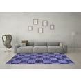 thumbnail image 3 of Ahgly Company Indoor Round Abstract Blue Modern Area Rugs, 8' Round, 3 of 4