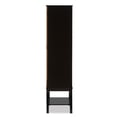 thumbnail image 2 of Baxton Studio Marya Mid-Century Modern Dark Brown And Walnut Two-Tone Solid Rubberwood MDF Veneered Wine Cabinet, 2 of 9