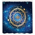 thumbnail image 3 of Ambesonne Galaxy Mandala Shower Curtain, Geometric Emblem, 69"Wx84"L, Pale Coffee Cobalt Blue, 3 of 3